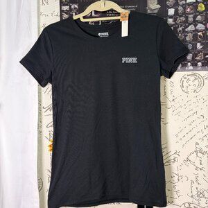 NEW PINK Victoria’s Secret Black Kinder To The Planet Everyday Tee Small - NWT